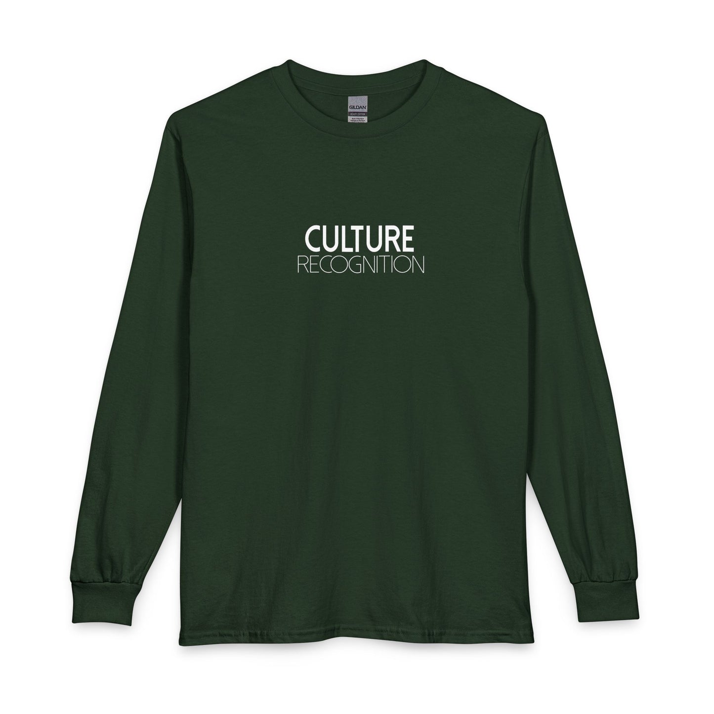 Long Sleeve T-Shirt — "Culture Recognition" Minimal Black Long Sleeve Tee