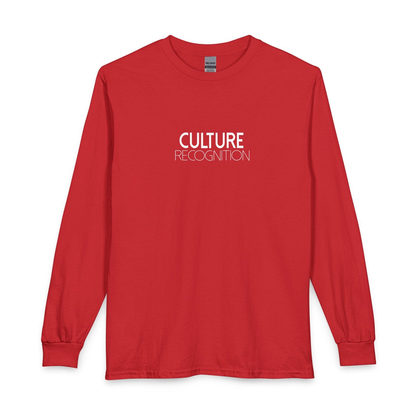 Long Sleeve T-Shirt — "Culture Recognition" Minimal Black Long Sleeve Tee