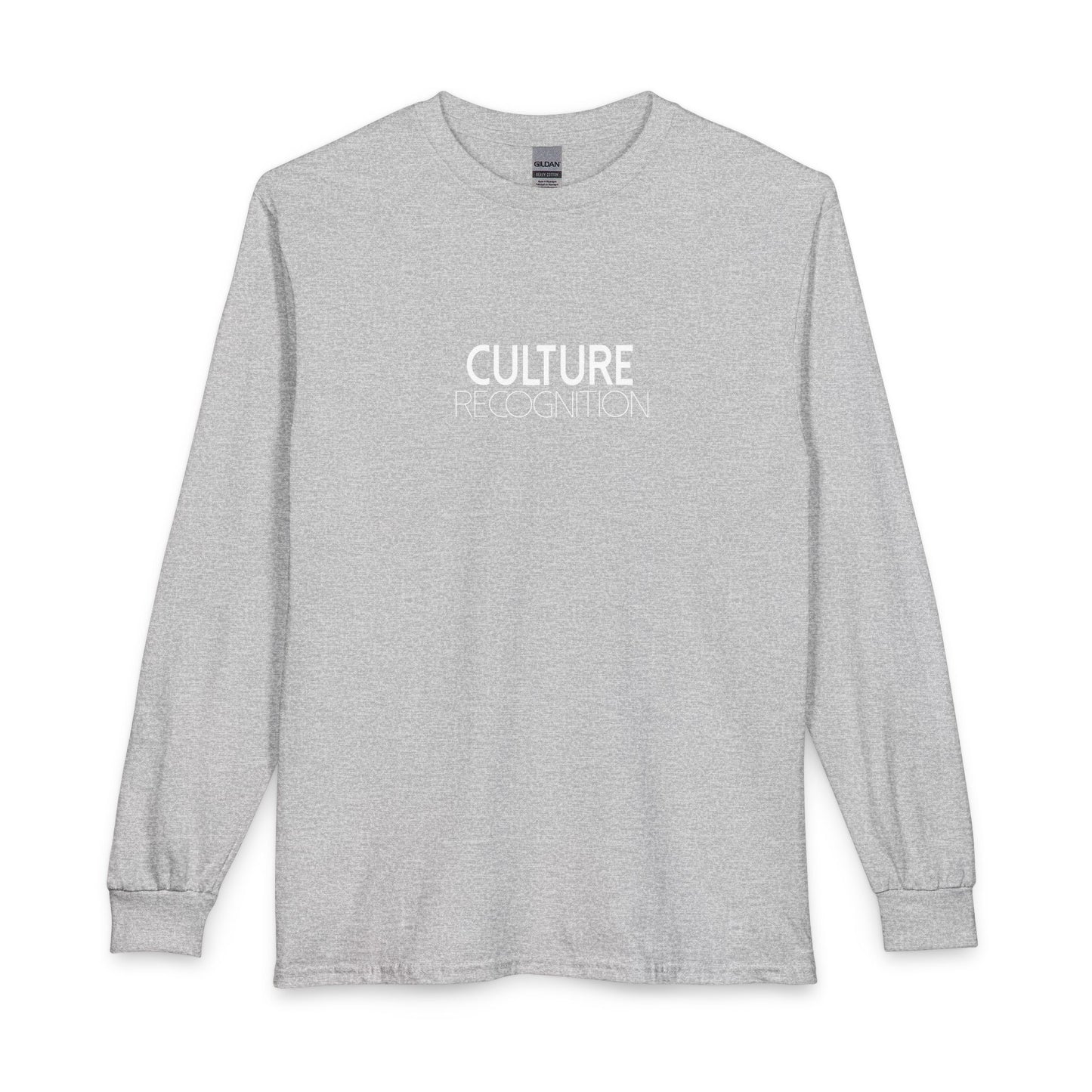 Long Sleeve T-Shirt — "Culture Recognition" Minimal Black Long Sleeve Tee