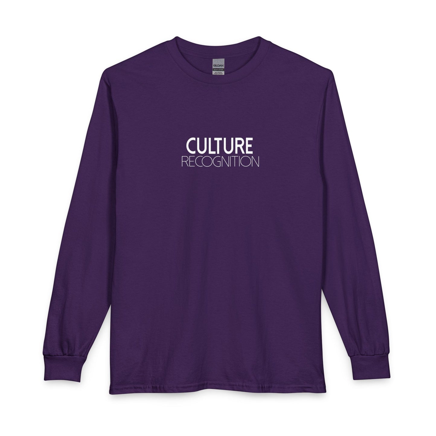 Long Sleeve T-Shirt — "Culture Recognition" Minimal Black Long Sleeve Tee