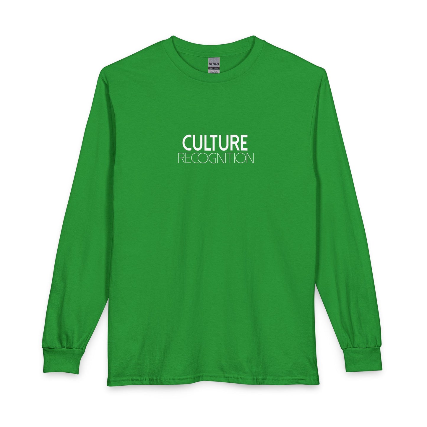 Long Sleeve T-Shirt — "Culture Recognition" Minimal Black Long Sleeve Tee