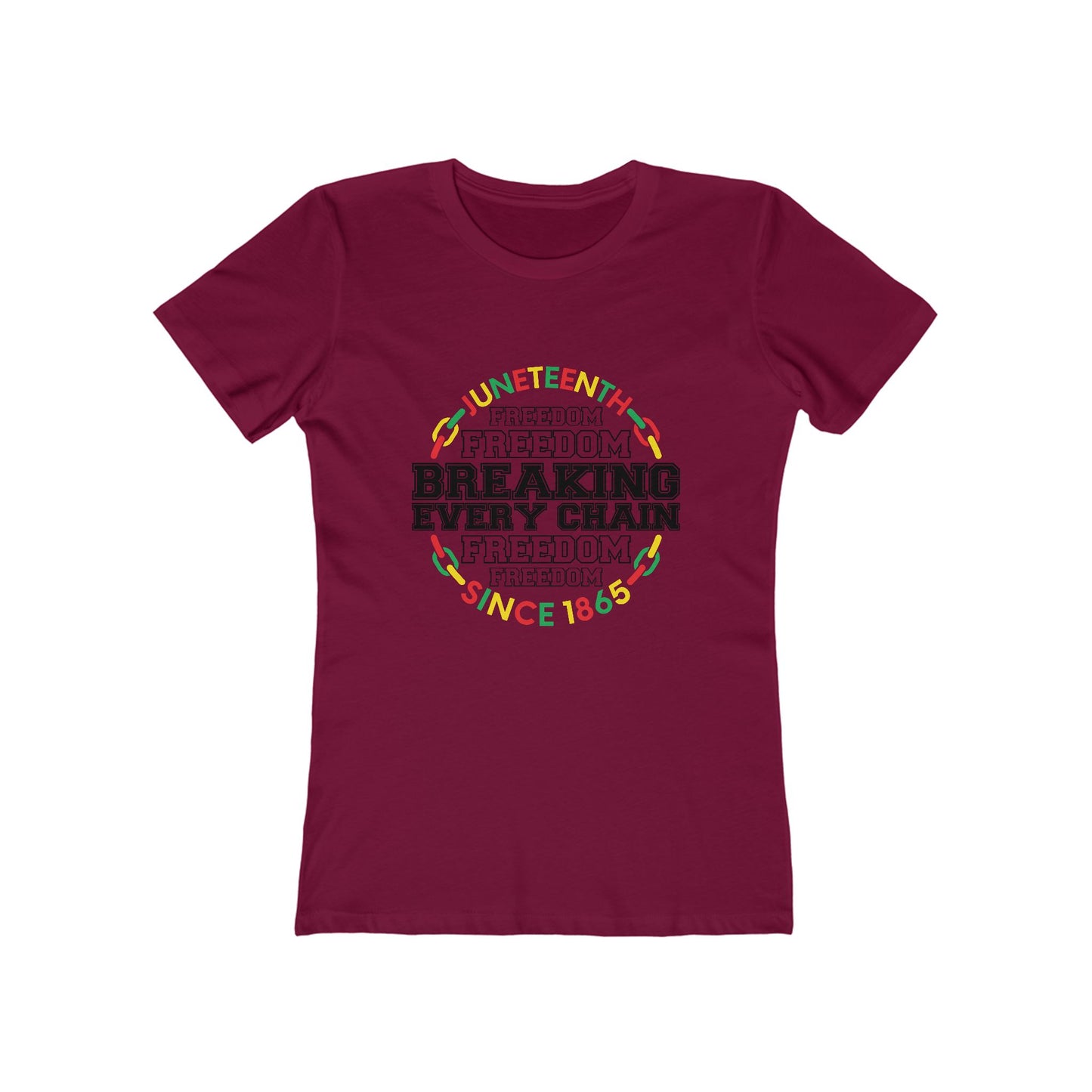 Juneteenth Freedom Tee - "Breaking Every Chain" Women's Boyfriend T-Shirt