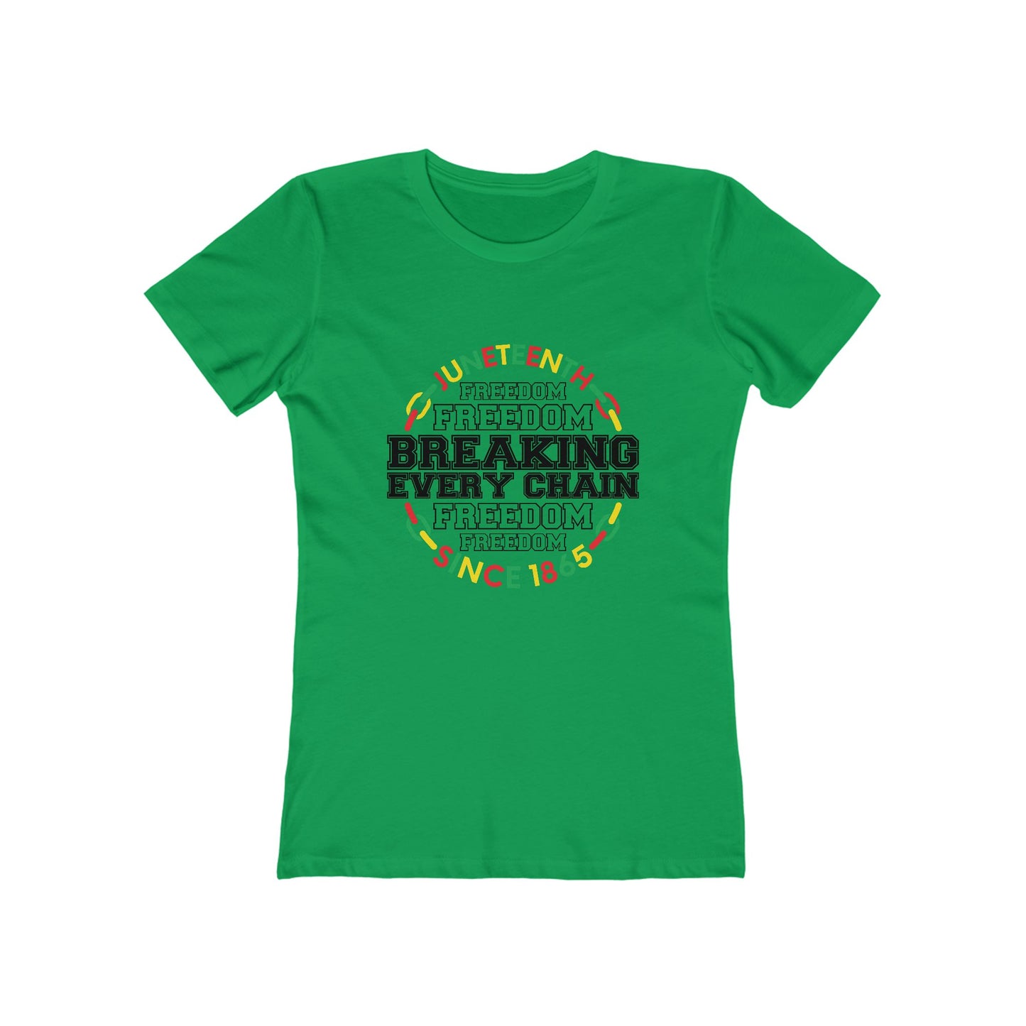 Juneteenth Freedom Tee - "Breaking Every Chain" Women's Boyfriend T-Shirt