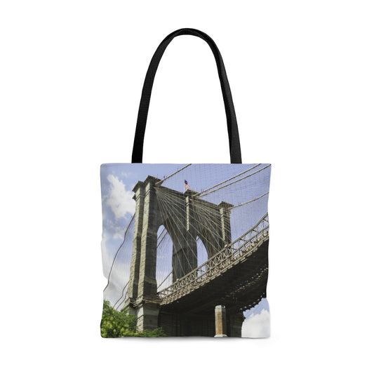 Brooklyn Bridge view ~AOP Tote Bag